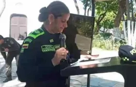 Coronel Adriana Gisela Paz, comandante de la Policía Metropolitana de Santa Marta.