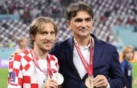Luka Modric y Zlatko Dalic