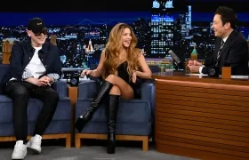 Shakira y Bizarrap anoche en el Show de Jimmy Fallon
