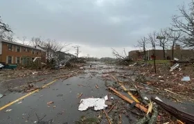 Imagen aérea del tornado.