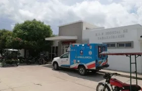 Hospital de Sabanagrande, a donde fue llevado el bebé. 