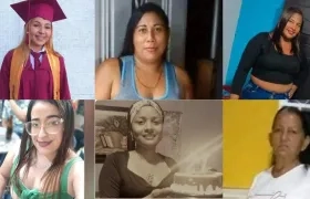 Varias de las mujeres asesinadas este año en el Atlántico. 
