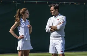 Roger Federer compartió en el All England Club con la princesa de Gales, Kate Middleton.  