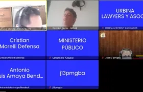 Aspecto de la audiencia de legalización de captura contra Luis Rafael Costa Solano. 