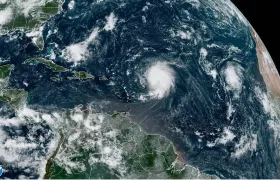 Aspecto del huracán desde el espacio. 