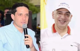Camilo George, de Pro Santa Marta, y e alcalde electo Carlos Pinedo