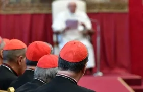 El Papa Francisco con miembros de la Curia Romana