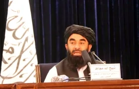 El portavoz del Gobierno de los talibanes, Zabiullah Mujahid,