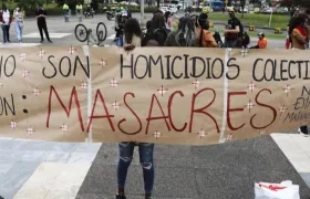 Foto referencia de marcha contra masacres