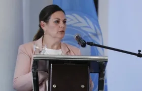 La representante en Colombia de la Oficina de la ONU para los Derechos Humanos, Juliette de Rivero.