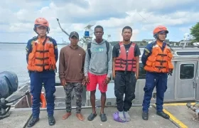 Los tres ciudadanos panameños rescatados por la Armada