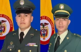 El capitán Juan Pablo Herrera Mazo y el sargento Carlos Rojas Otavo