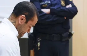 Dani Alves durante el juicio en el que terminó condenado. 