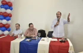 German Córdoba, director de Cambio Radical, junto a Fuad Char y Germán Vargas Lleras.
