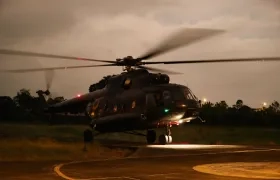 Una foto de archivo de un helicóptero militar en Ecuador. 