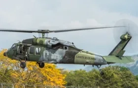 Helicóptero del Ejército Nacional.