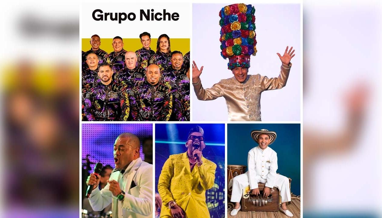 Niche, Checo Acosta, Fausto Chatela, Tambó y Will Fiorillo, las agrupaciones musicales de este gran concierto.