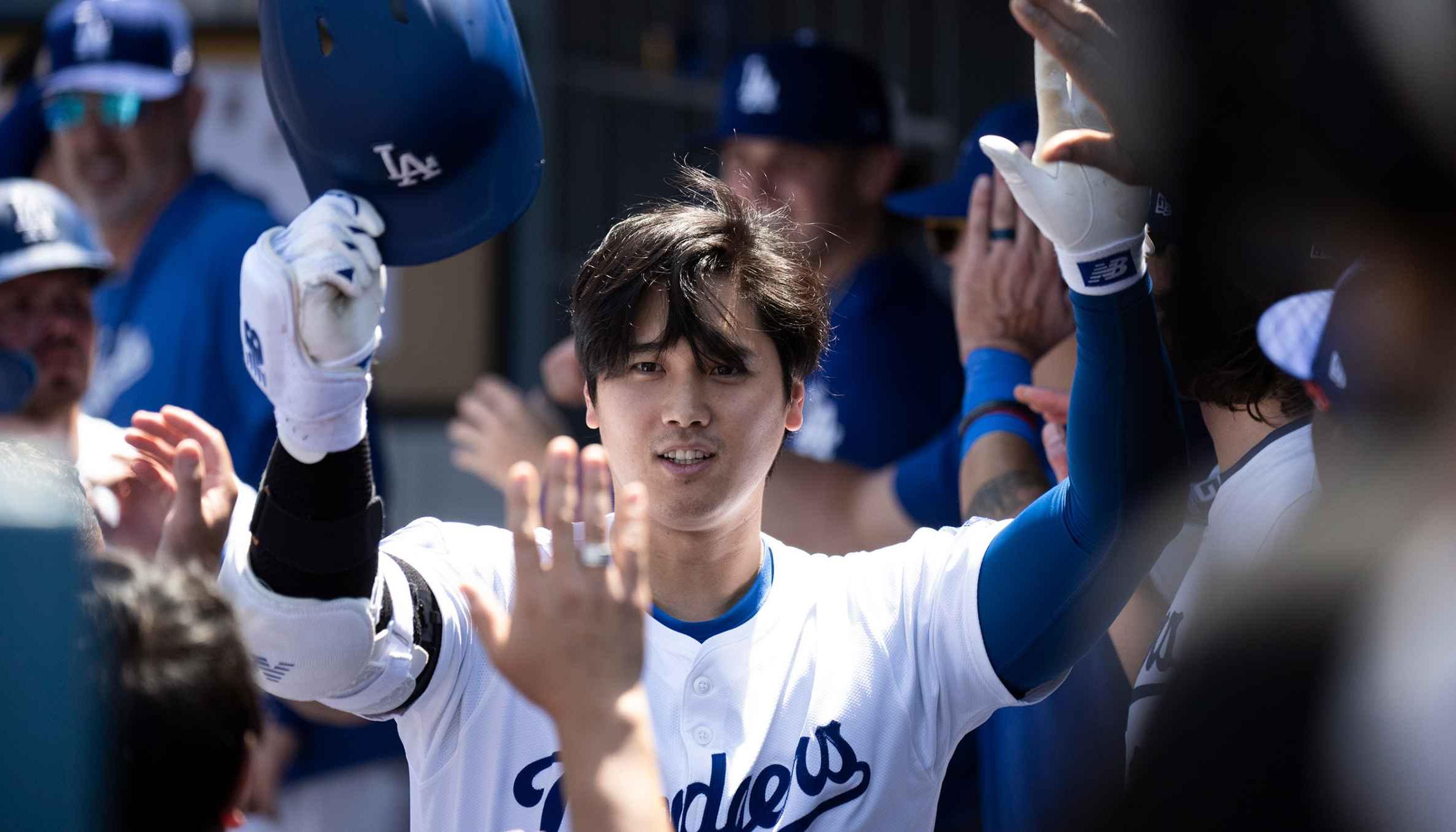 Shohei Ohtani llegó a cinco jonrones en la temporada con los Dodgers.