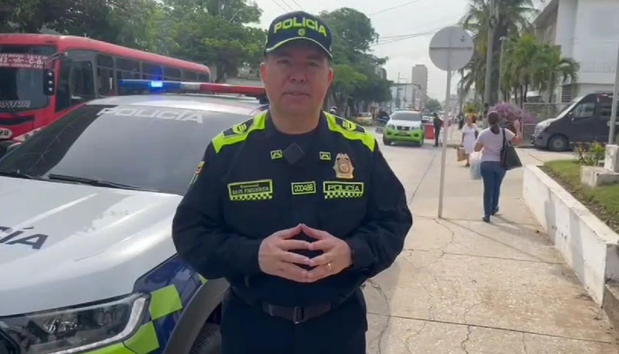 Coronel Dave Figueroa, Comandante Operativo de la Policía Metropolitana de Barranquilla. 