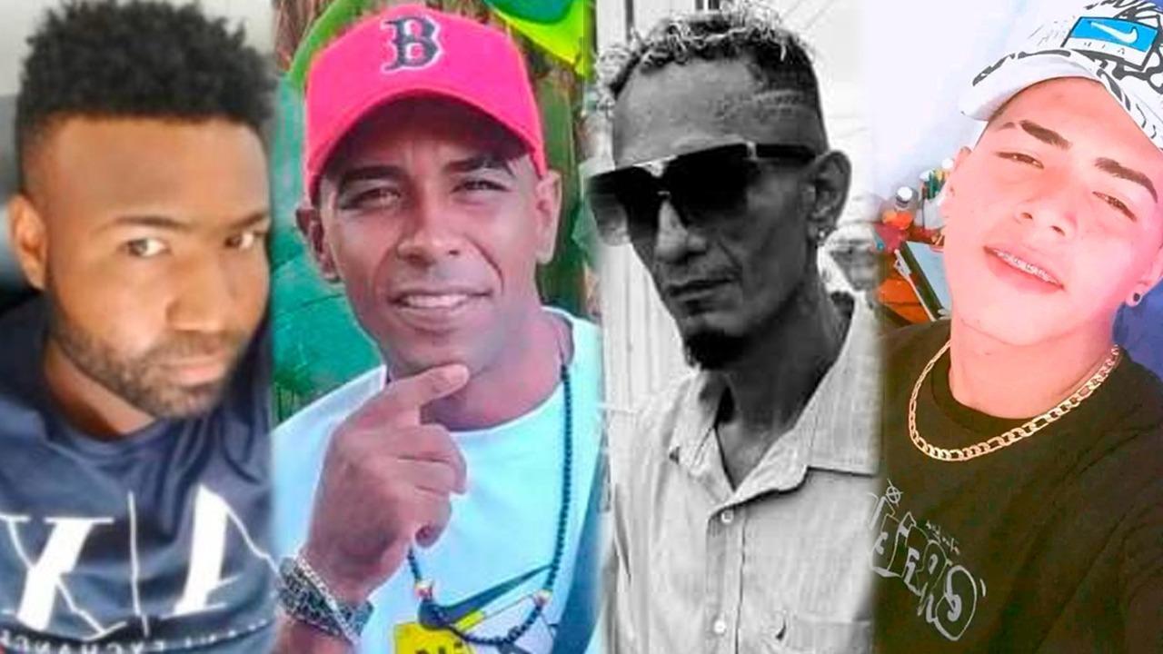 Cristian Guerrero, Luis Simanca, 'El Paraca' y Samuel Graterol, cuatro de las víctimas. 