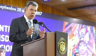 Juan Manuel Santos, Presidente de la República.