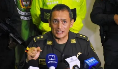 Brigadier General Mariano Botero, comandante de la Policía Metropolitana de Barranquilla