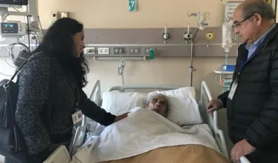 Celino Villanueva, el hombre más longevo de Chile en el hospital de Valdivia. 