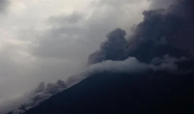 Momentos de la erupción. 