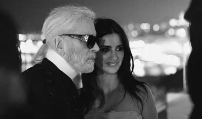  Karl Lagerfeld y Penélope Cruz.