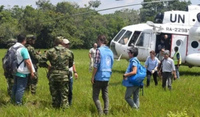 Misión de la ONU en algún lugar de Colombia.