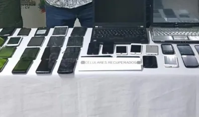 Las autoridades continúan haciendo operativos para recupera celulares hurtados en la ciudad. 