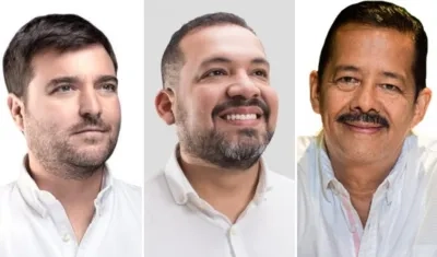 Jaime Pumarejo, Diógenes Rosero y Rafael Sánchez Anillo.