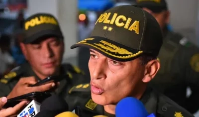 El General Mariano Botero, Comandante de la Policía Metropolitana de Barranquilla