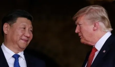 El presidente de China Xi Jinping y su par estadounidense Donald Trump.