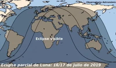Asi se verá el eclipse de luna en el mundo.