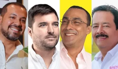 Diógenes Rosero Durango, Jaime Pumarejo Heins, Antonio Bohórquez Collazos y Rafael Sánchez Anillo.