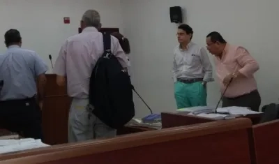 Ramsés Vargas durante la audiencia de este jueves en la sala 7 del Centro de Servicios Judicial.