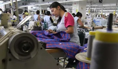 Microempresa colombiana de textiles. 