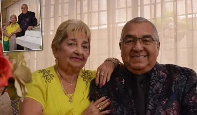 Ruth Agudelo de Acosta con su esposo el maestro Alci.