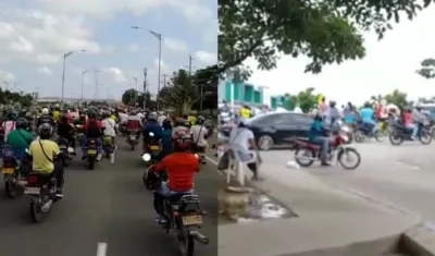 Protestas de mototaxistas.
