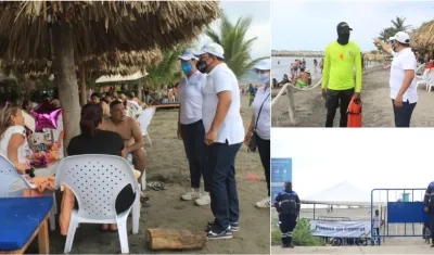 El alcalde de Puerto Colombia, Wilman Vargas, recorrió las playas de su municipio.
