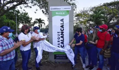 Inauguración del Parque Calancala. 