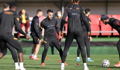 Falcao García durante un entrenamiento con el Galatasaray. 