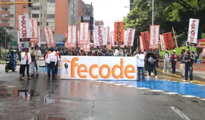 Jornada de protesta organizada por Fecode.