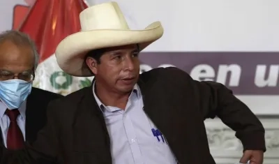 El candidato izquierdista Pedro Castillo se impuso en Perú.