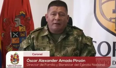Coronel Óscar Alexander Amado. 