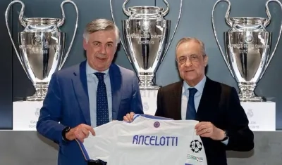 Carlo Ancelotti y Florentino Pérez.