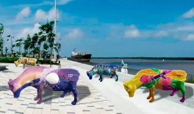 Las vacas serán elaboradas en fibra de vidrio y serán expuestas en sitios emblemáticos de Barranquilla.