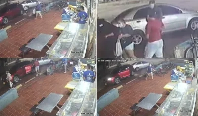 Captura de video del momento del robo en Ciudad Jardín.