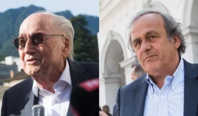Joseph Blatter y Michel Platini.  